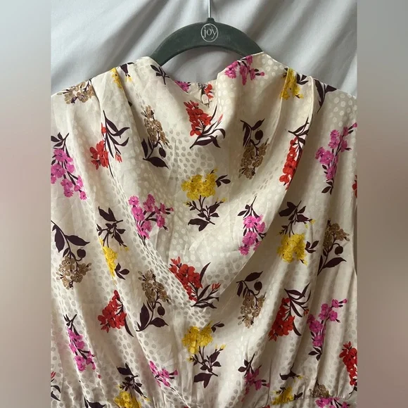 NWT Ann Taylor Floral mock neck midi flare dress Size 10. #10283 - Picture 3 of 9